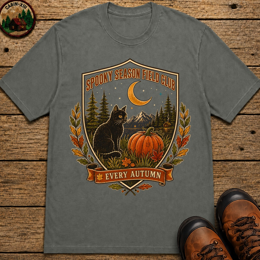 Spooky Season Field Club T Shirt - Pepper