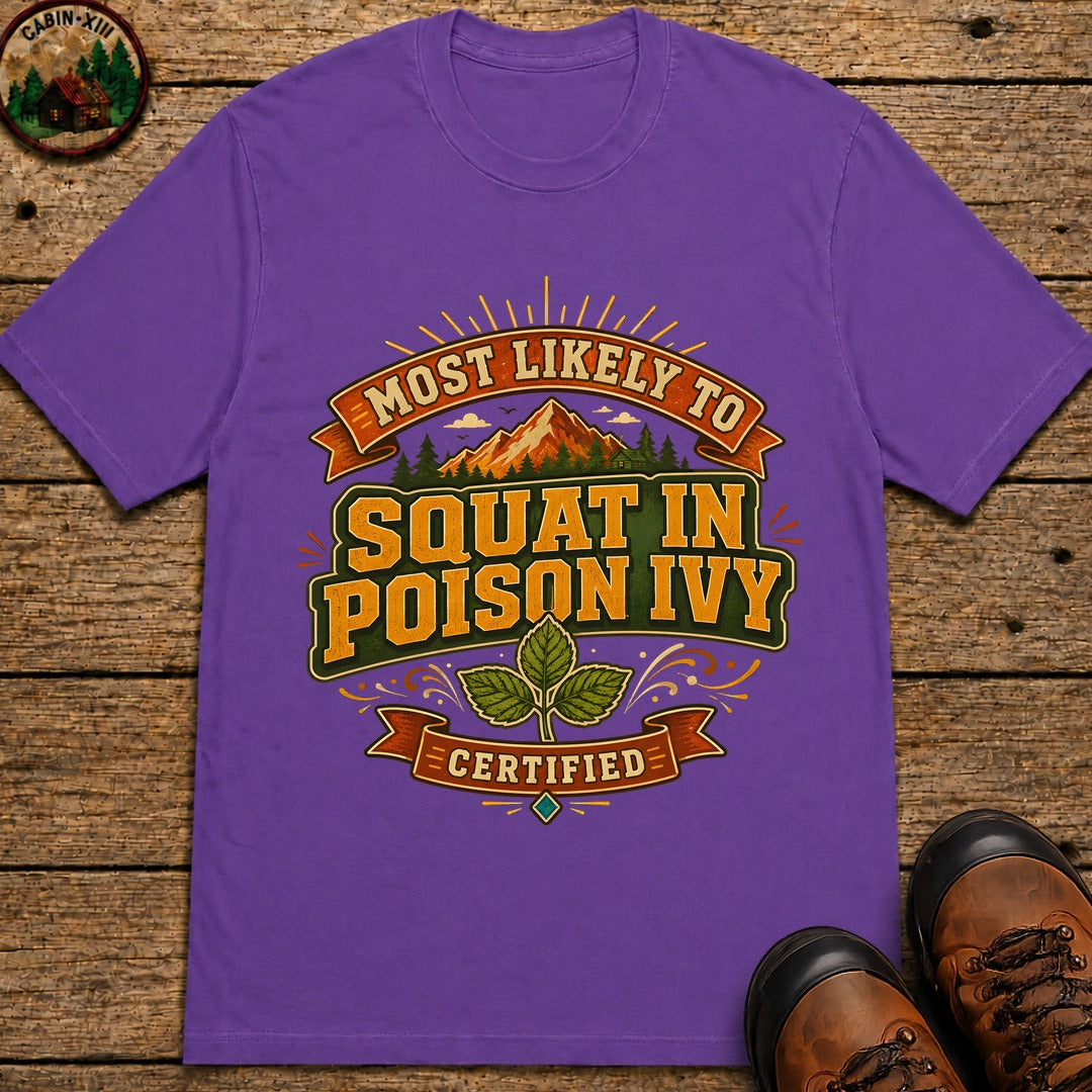 Squat In Poison Ivy (Modern) T Shirt - Grape