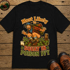 Squat In Poison Ivy T-Shirt - Black