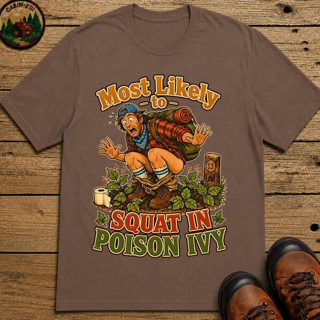 Squat In Poison Ivy T-Shirt - Espresso