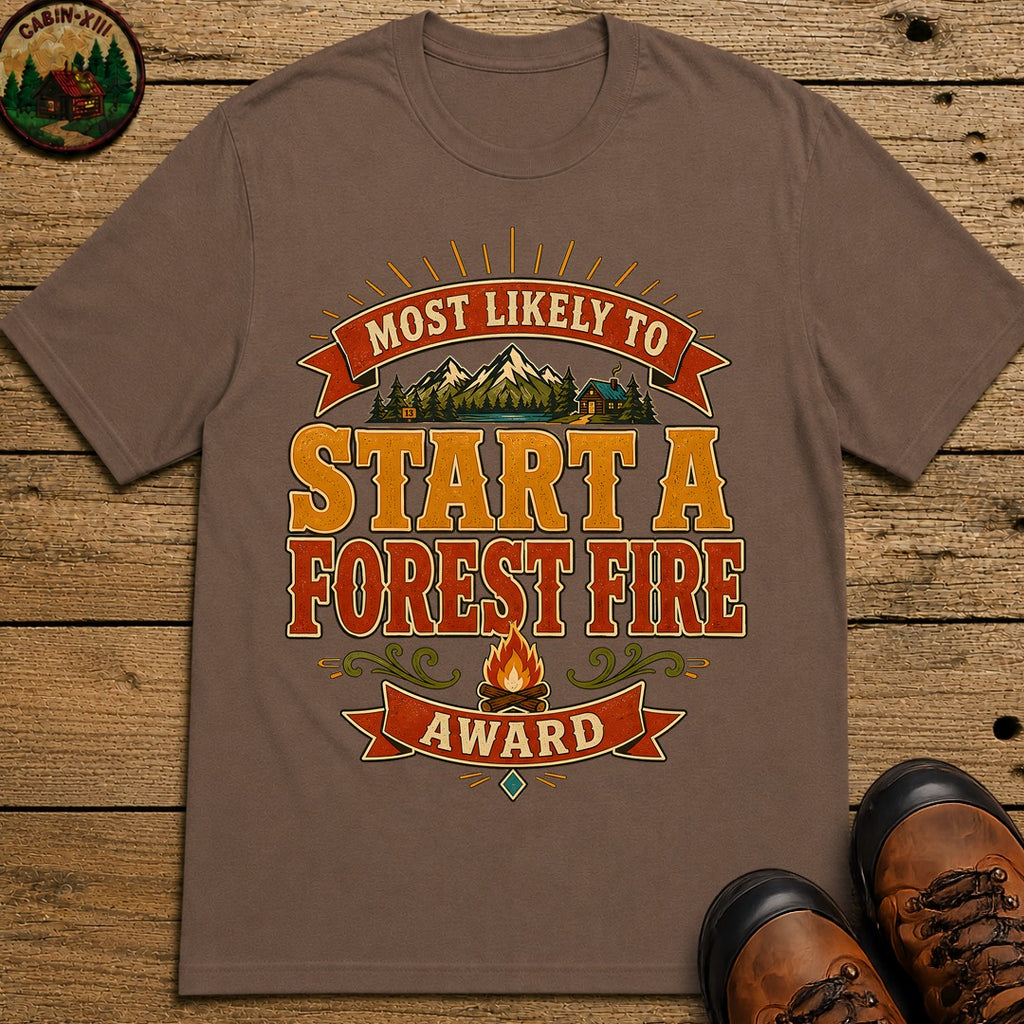 Start A Forest Fire (Modern) T Shirt - Espresso