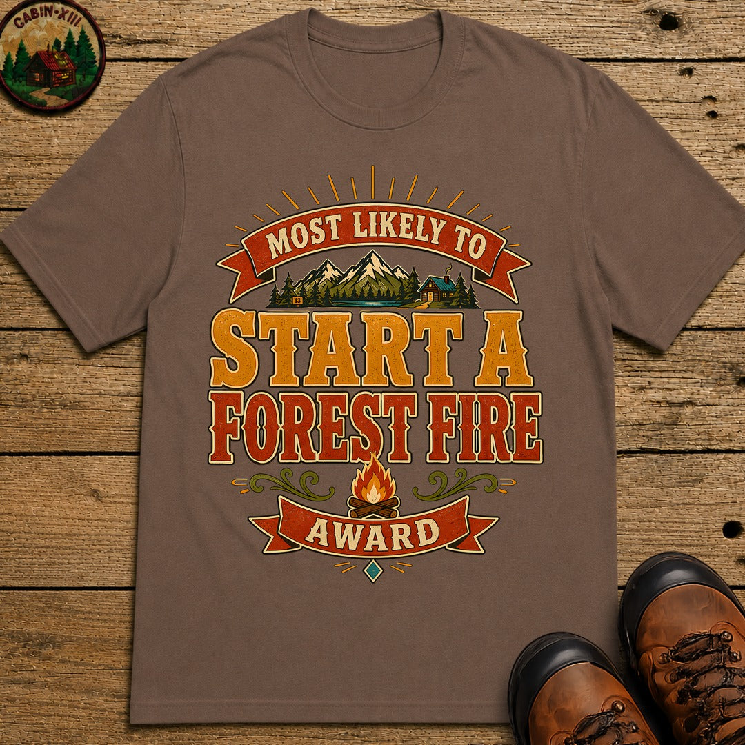 Start A Forest Fire (Modern) T Shirt - Espresso