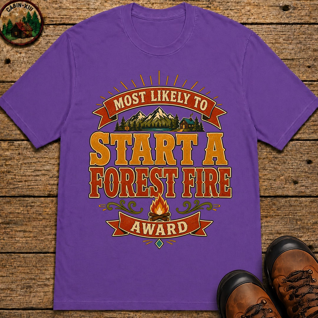 Start A Forest Fire (Modern) T Shirt - Grape