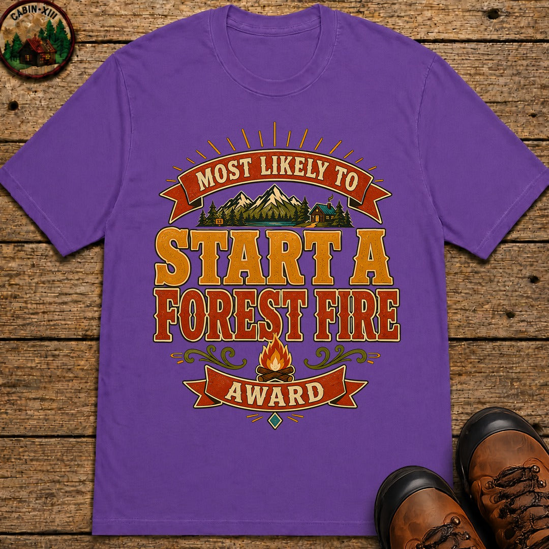 Start A Forest Fire (Modern) T Shirt - Grape