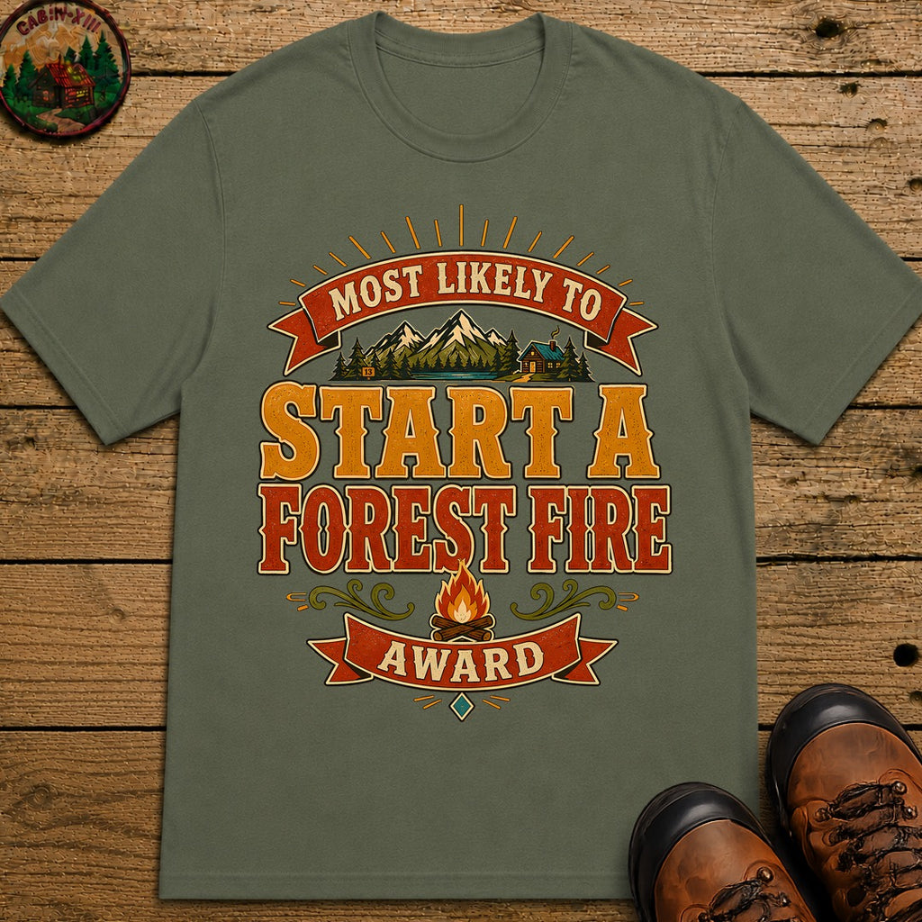 Start A Forest Fire (Modern) T Shirt - Moss