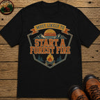Start A Forest Fire (Retro) T Shirt - Black