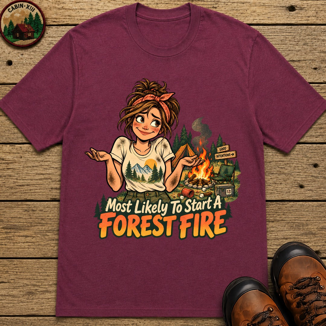 Start A Forest Fire T-Shirt - Berry