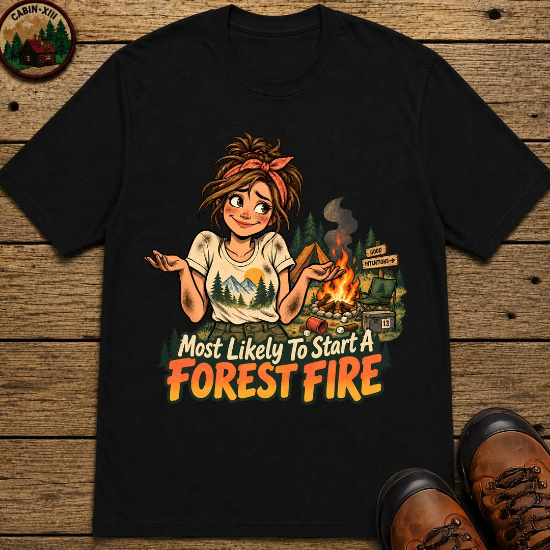Start A Forest Fire T-Shirt - Black