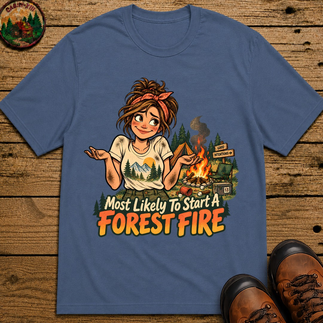 Start A Forest Fire T-Shirt - Blue Jean