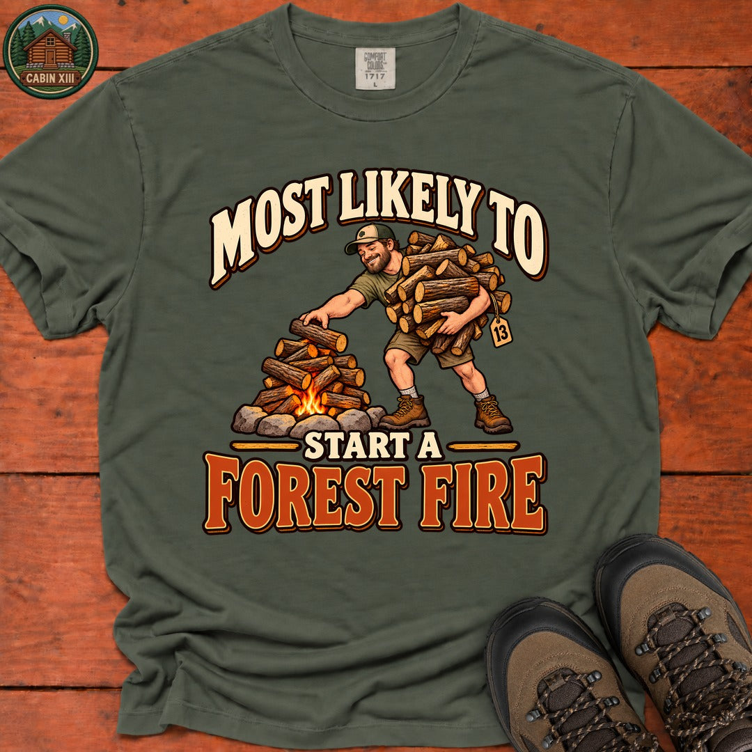 Start A Forest Fire T-Shirt - Moss