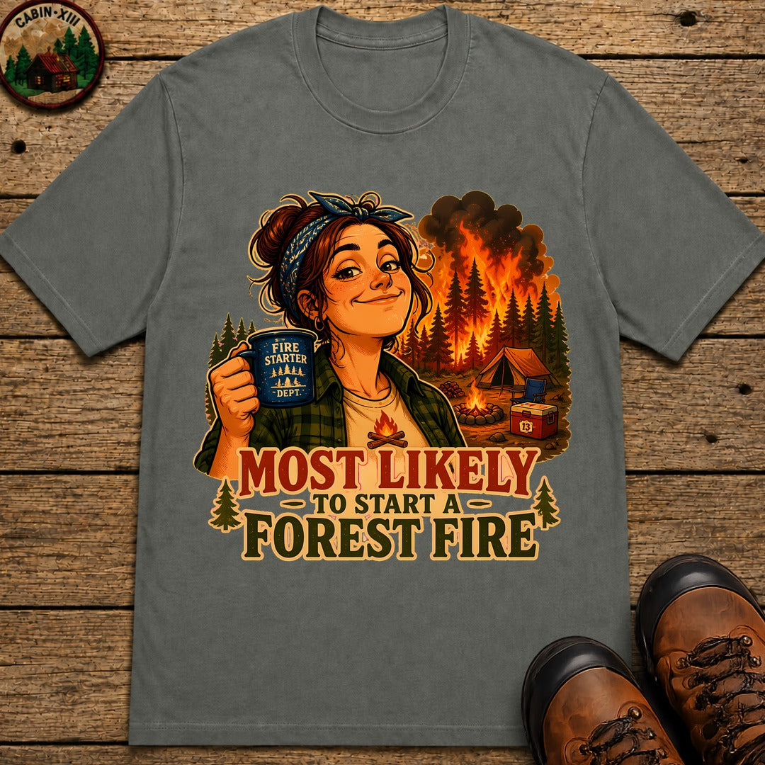 Start A Forest Fire T-Shirt - Pepper