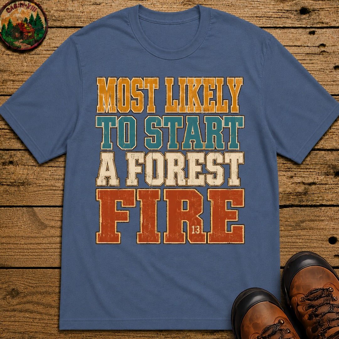 Start a Forest Fire T-Shirt - Blue Jean