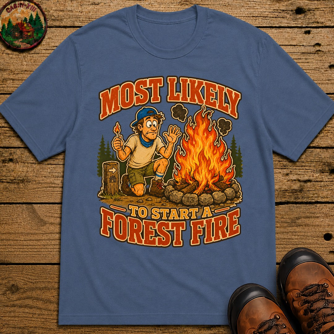Start a Forest Fire T-Shirt - Blue Jean