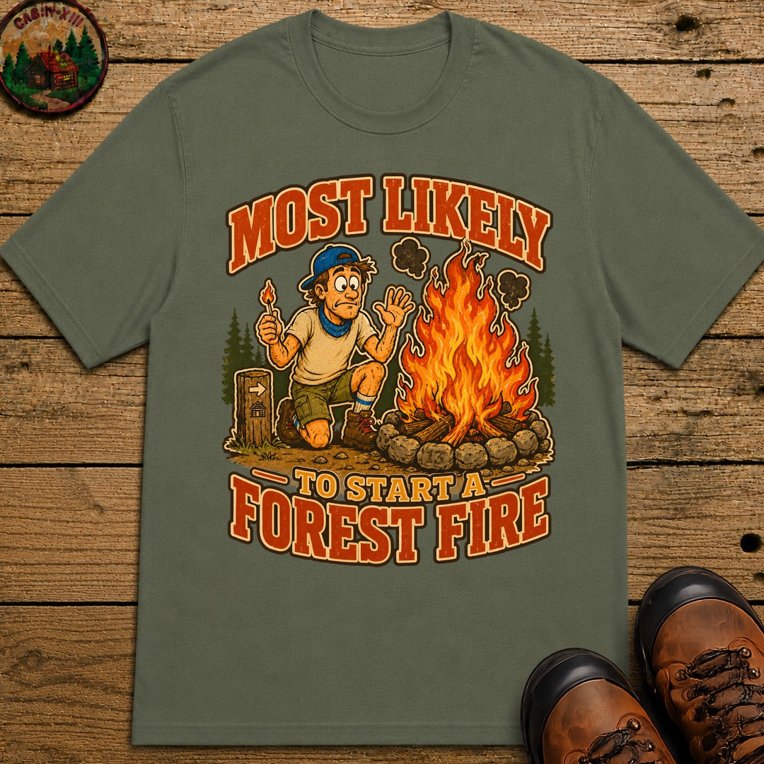 Start a Forest Fire T-Shirt - Moss