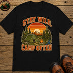 Stay Wild Camp Often T-Shirt - Black