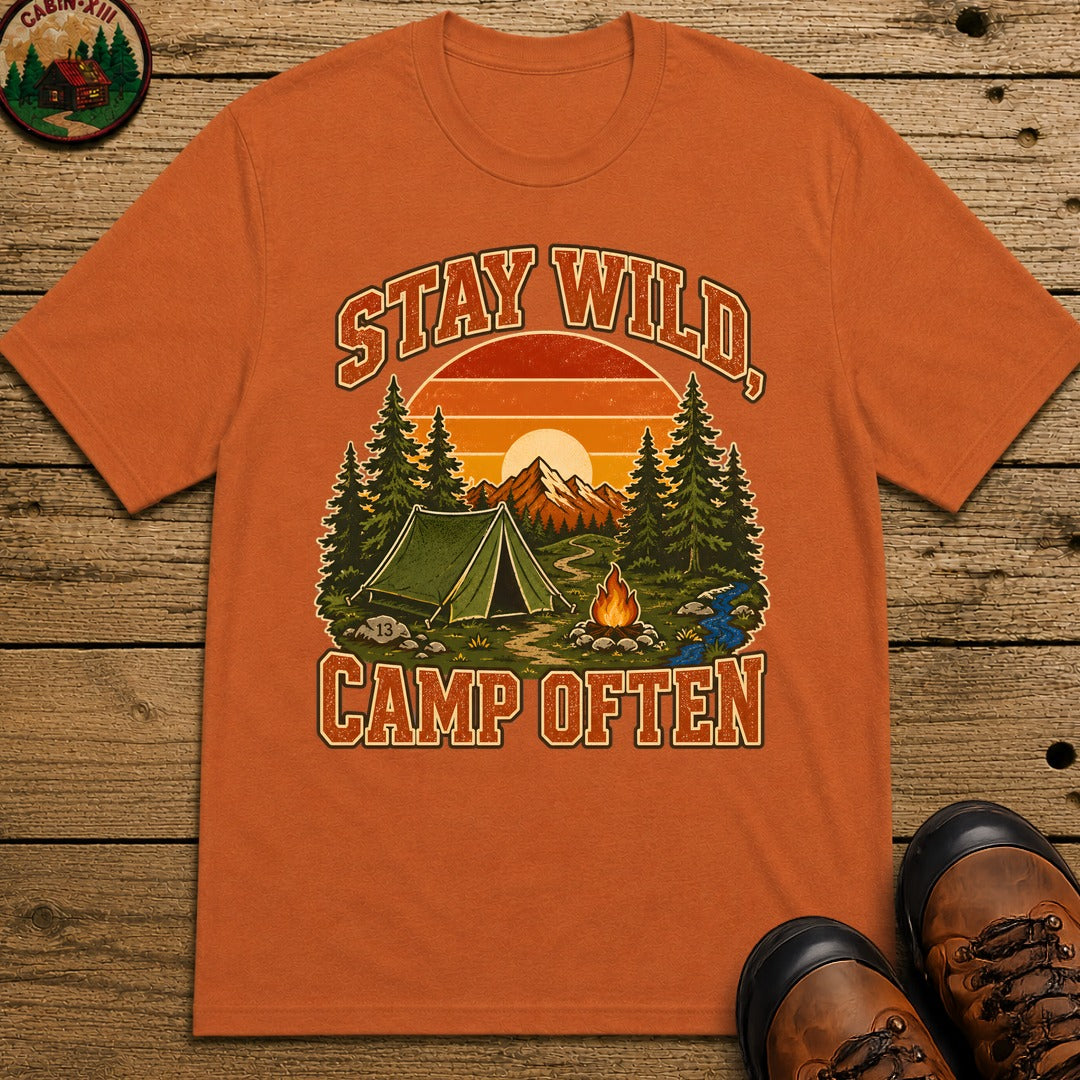 Stay Wild Camp Often T-Shirt - Yam