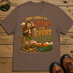 Stop For Every View T-Shirt - Espresso