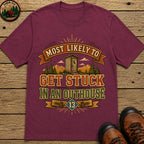 Stuck In An Outhouse (Modern) T Shirt - Berry
