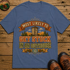 Stuck In An Outhouse (Modern) T Shirt - Blue Jean