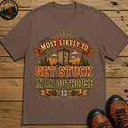 Stuck In An Outhouse (Modern) T Shirt - Espresso