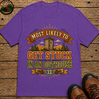 Stuck In An Outhouse (Modern) T Shirt - Grape