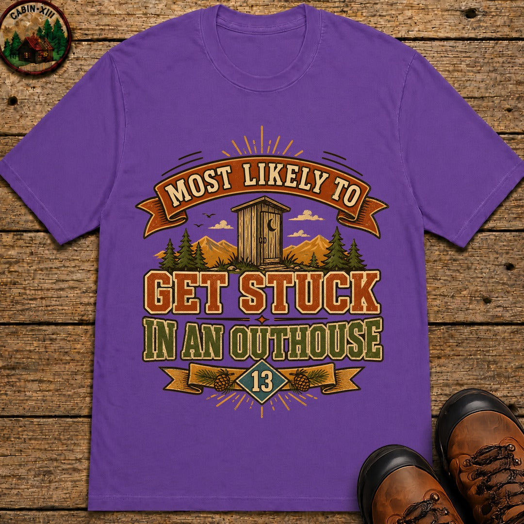Stuck In An Outhouse (Modern) T Shirt - Grape