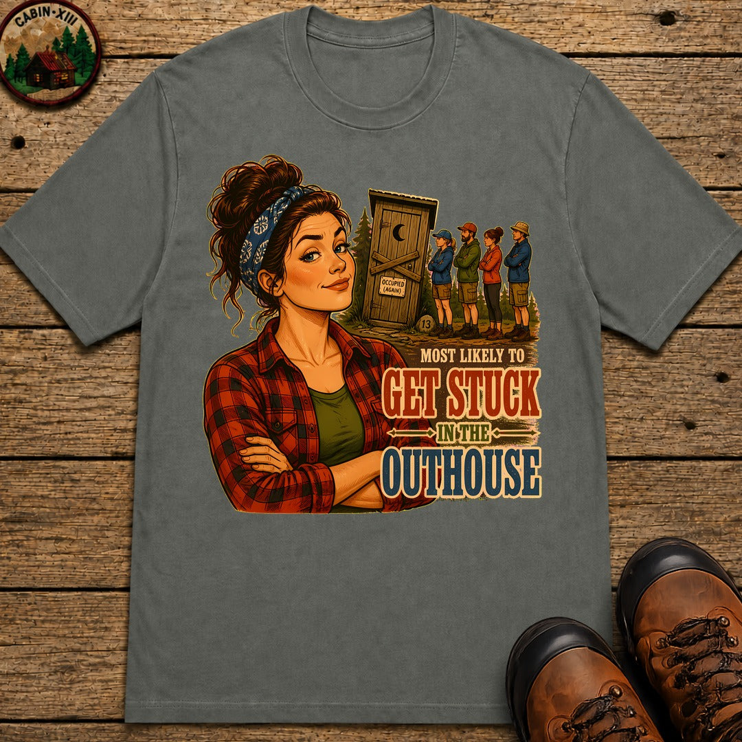 Stuck In The Outhouse T-Shirt - Pepper
