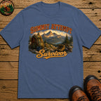 Summit Attempt Survivor Mostly Voluntary — Funny Hiking Tee - Blue Jean
