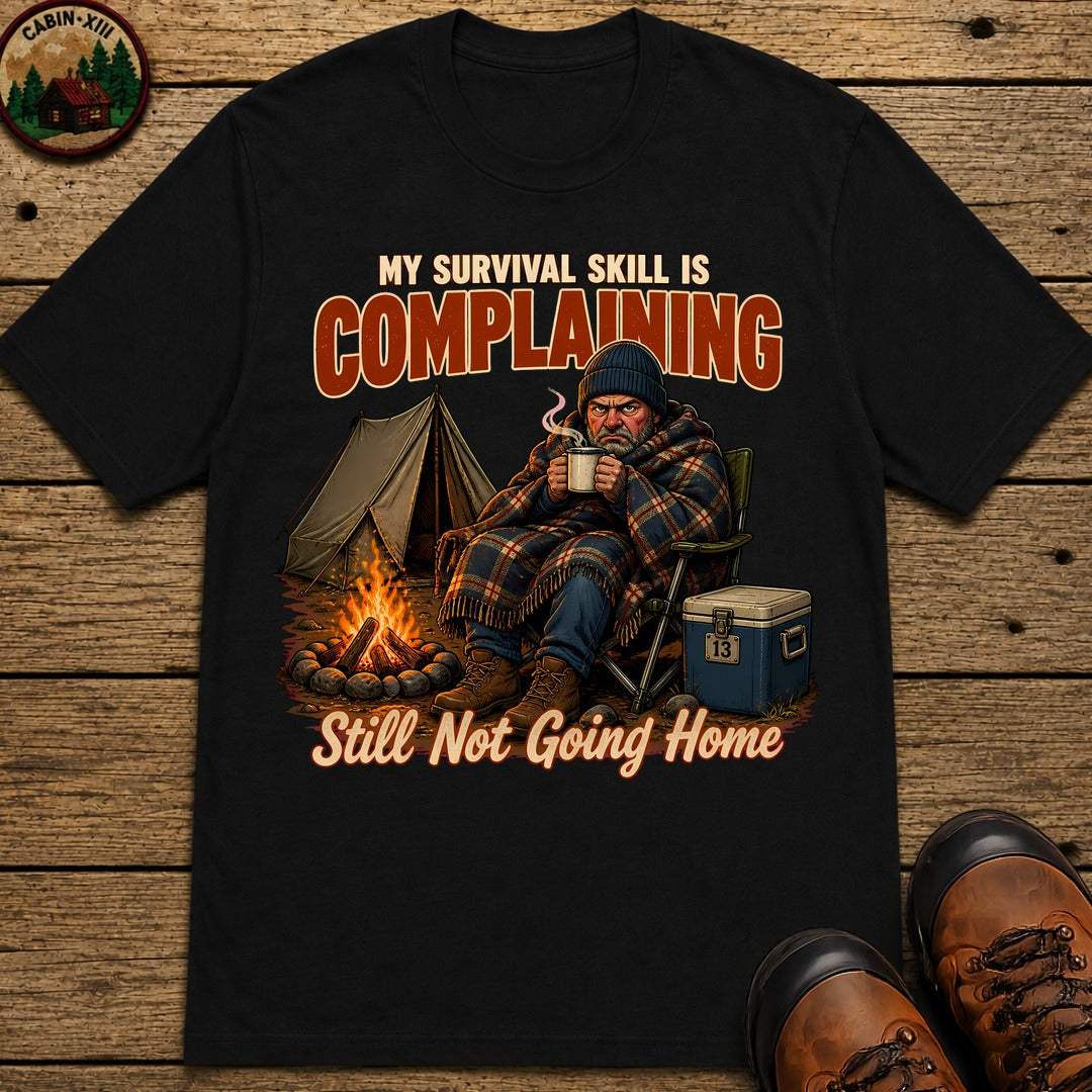 Survival Skill Complaining T-Shirt - Black