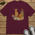 Swimming Deer Kids T-Shirt - Maroon