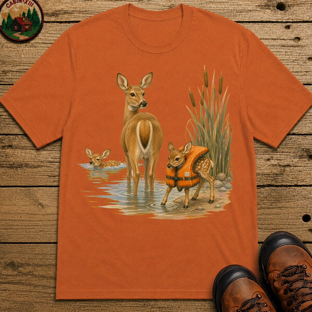 Swimming Deer T-Shirt - Yam