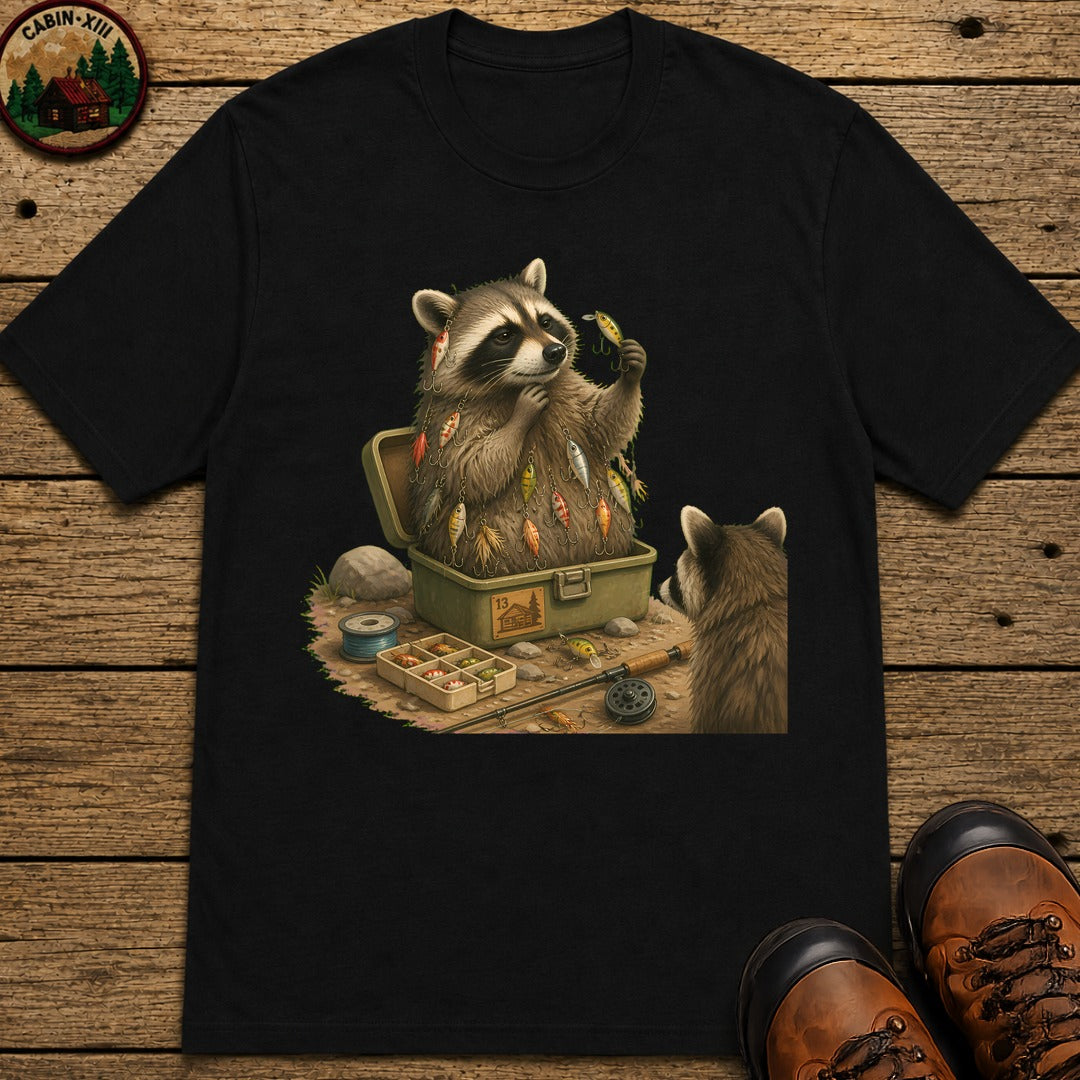Tacklebox Raccoon T-Shirt - Black