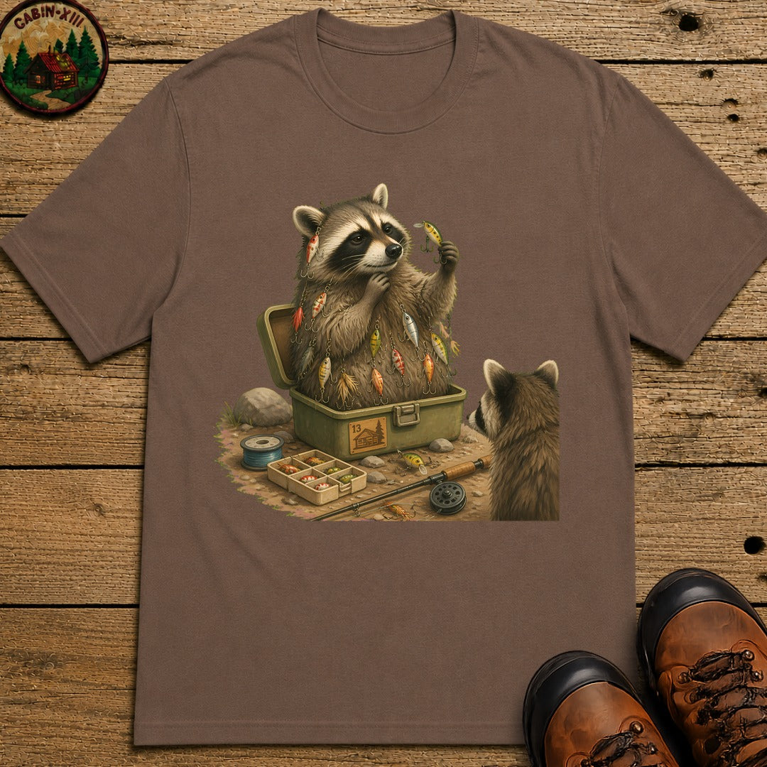 Tacklebox Raccoon T-Shirt - Espresso