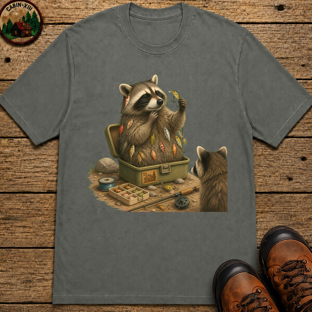 Tacklebox Raccoon T-Shirt - Pepper
