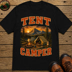 Tent Camper T-Shirt - Black