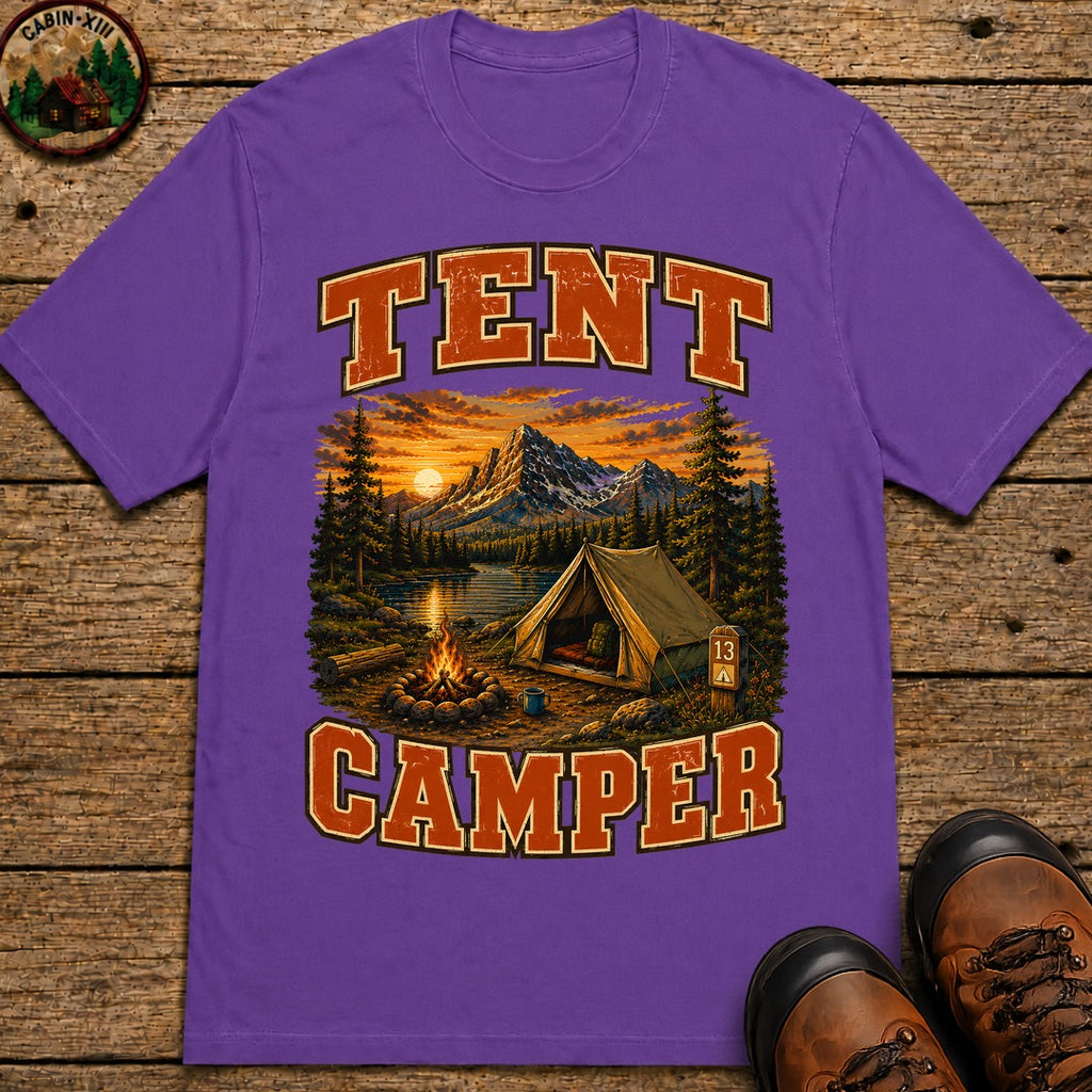 Tent Camper T-Shirt - Grape