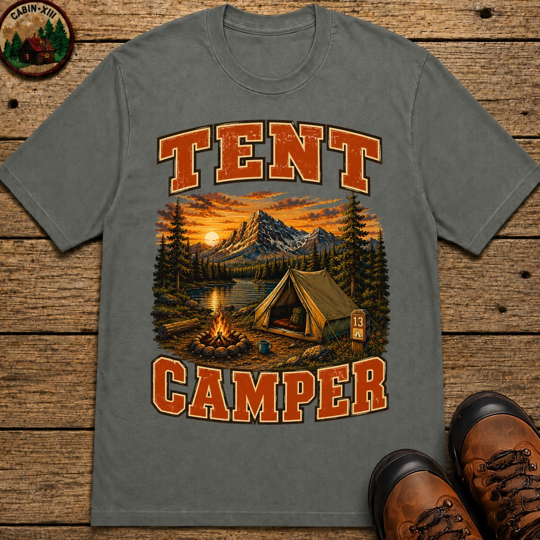 Tent Camper T-Shirt - Pepper