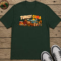 Thanksgiving Turkey Coma Kids T-Shirt - Forest Green