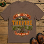 The Fire Went Out (Modern) Badge T Shirt - Espresso