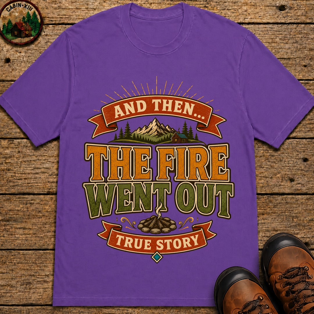 The Fire Went Out (Modern) Badge T Shirt - Grape