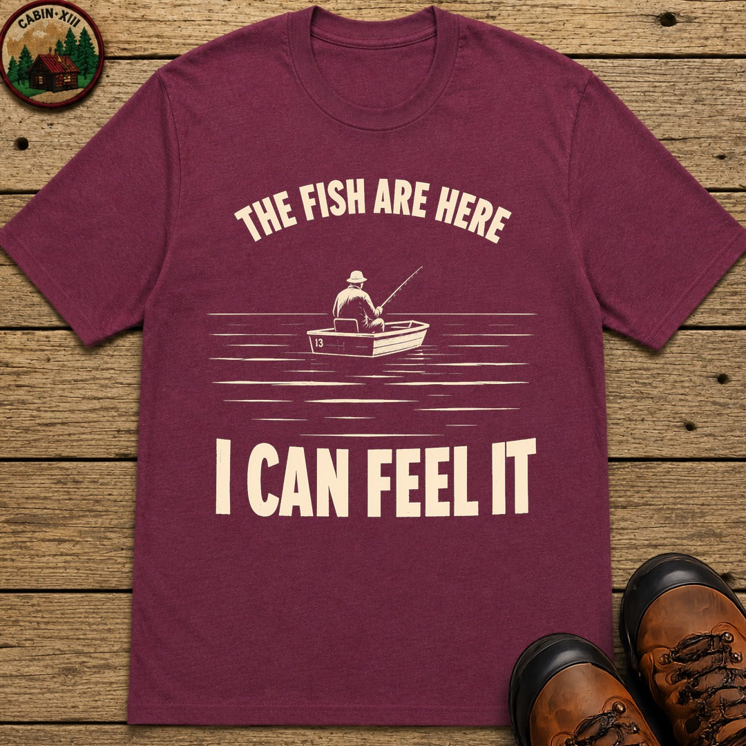 The Fish Are Here T-Shirt - Berry