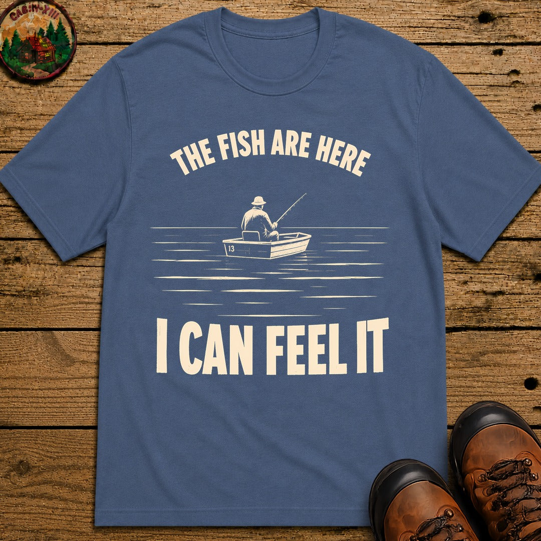 The Fish Are Here T-Shirt - Blue Jean