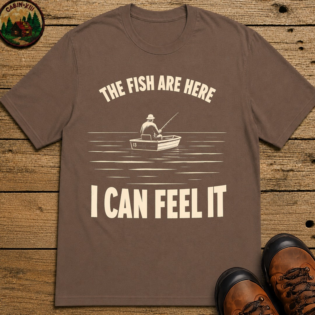 The Fish Are Here T-Shirt - Espresso