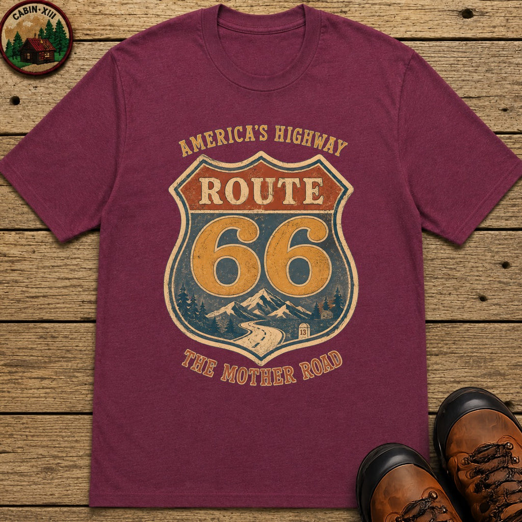 The Mother Road T-Shirt - Berry