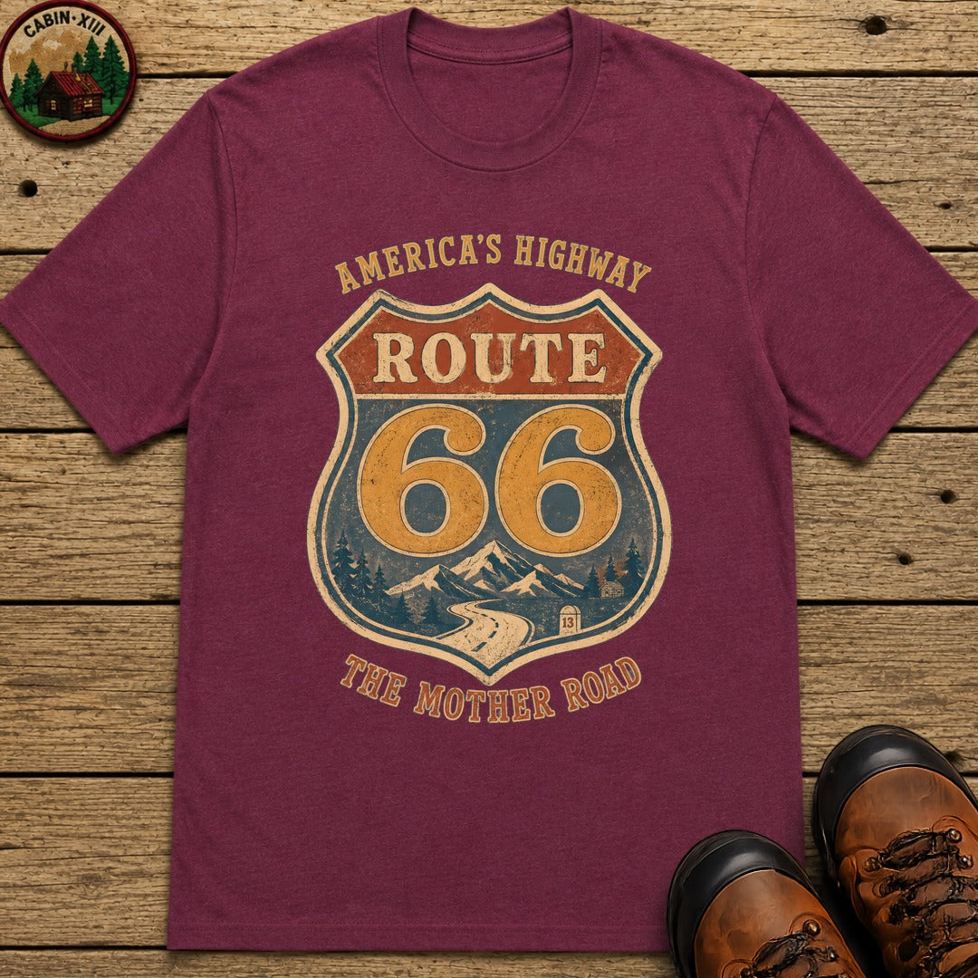 The Mother Road T-Shirt - Berry