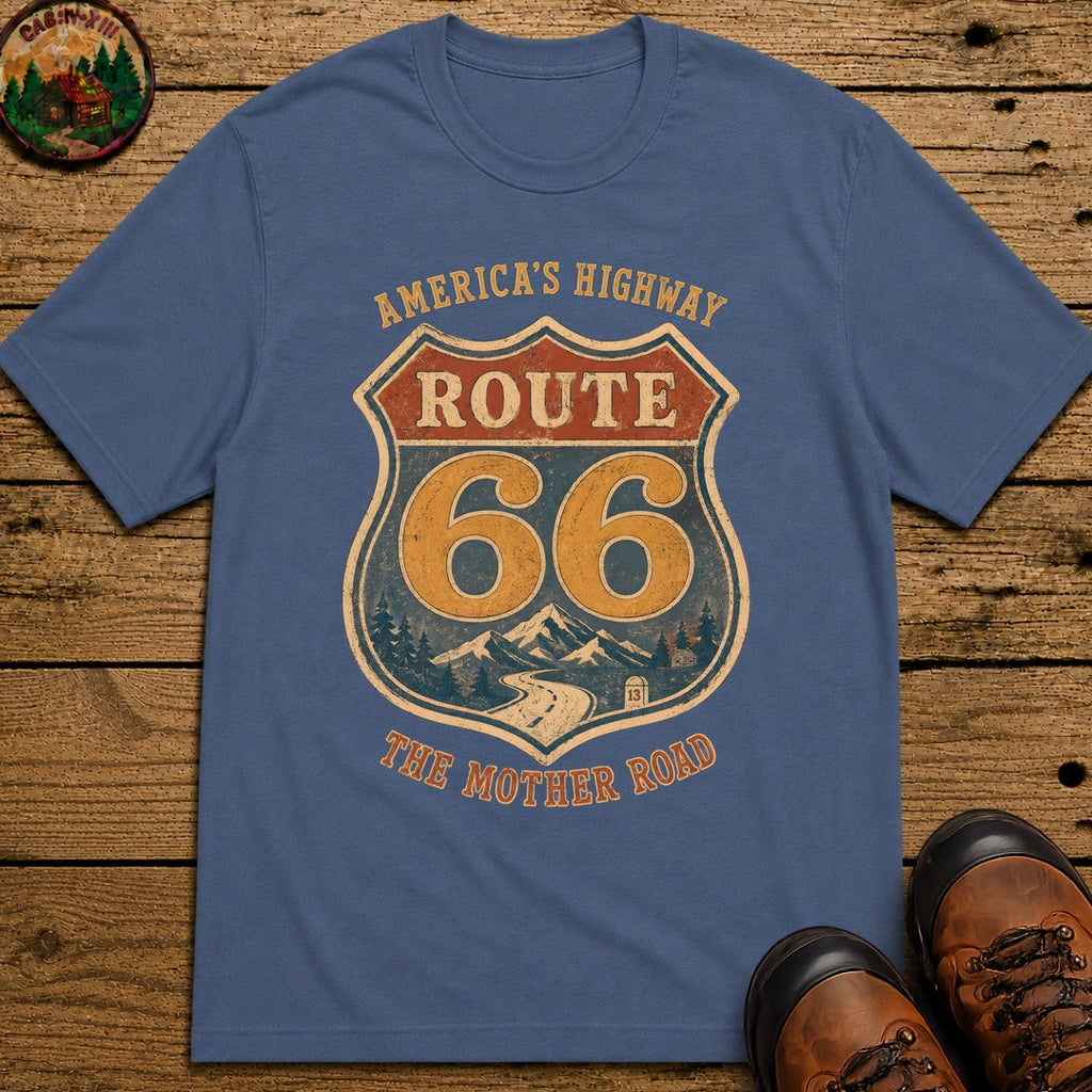 The Mother Road T-Shirt - Blue Jean