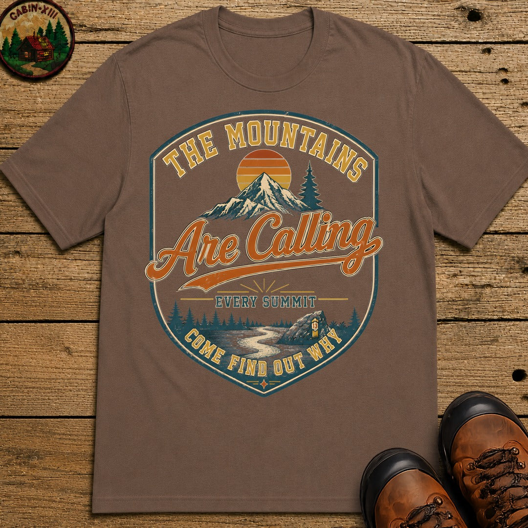 The Mountains are Calling T-Shirt - Espresso