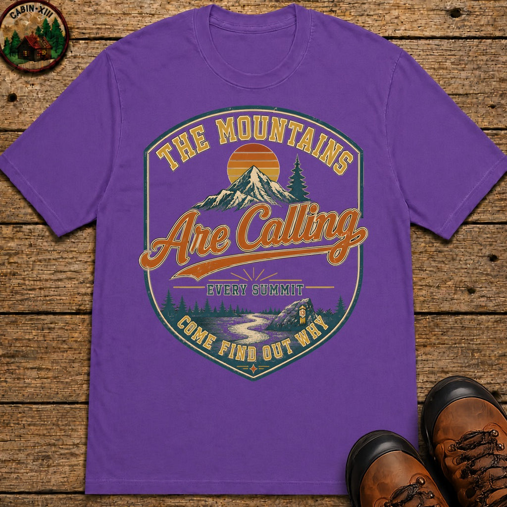 The Mountains are Calling T-Shirt - Grape