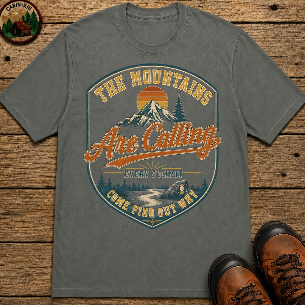 The Mountains are Calling T-Shirt - Pepper