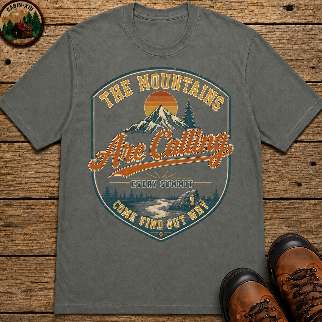 The Mountains are Calling T-Shirt - Pepper